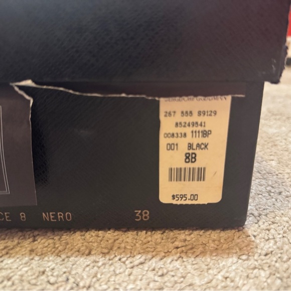 Prada Black Sandals with Ankle Straps and Block Heel. Size 8. In ok condition - Picture 4 of 7